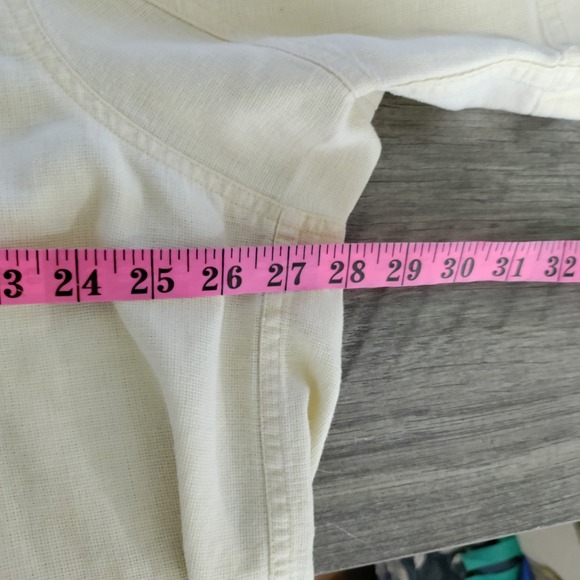 Duluth Trading Co Yellow Cotton & Hemp Short Sleeve Button Front Shirt Sz 2XLT - Picture 4 of 6